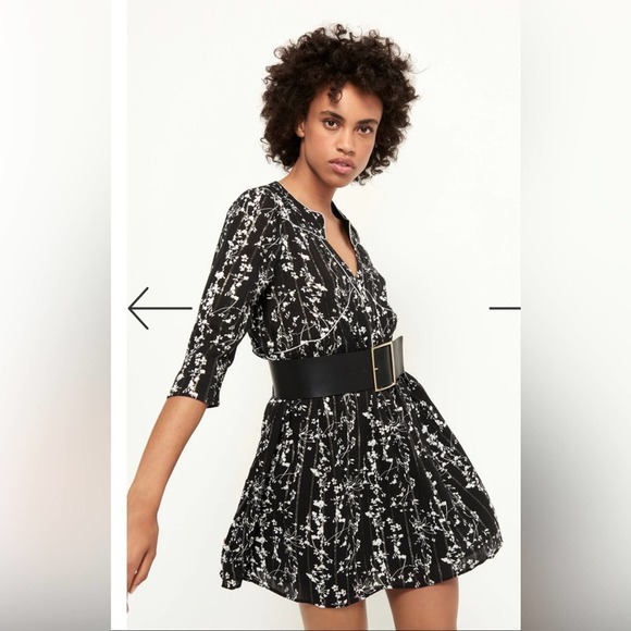 BA&SH Frezza Printed Mini Smock Dress - Picture 3 of 12